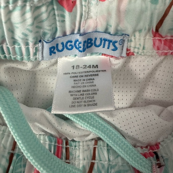 Toddler boys Ruggedbutts swim trunks. Flamingo pattern. Size 18-24 month. - Picture 2 of 4